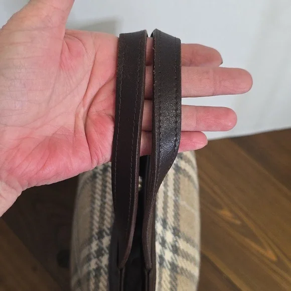 Burberry Nova Wool/leather Vintage Tote Bag